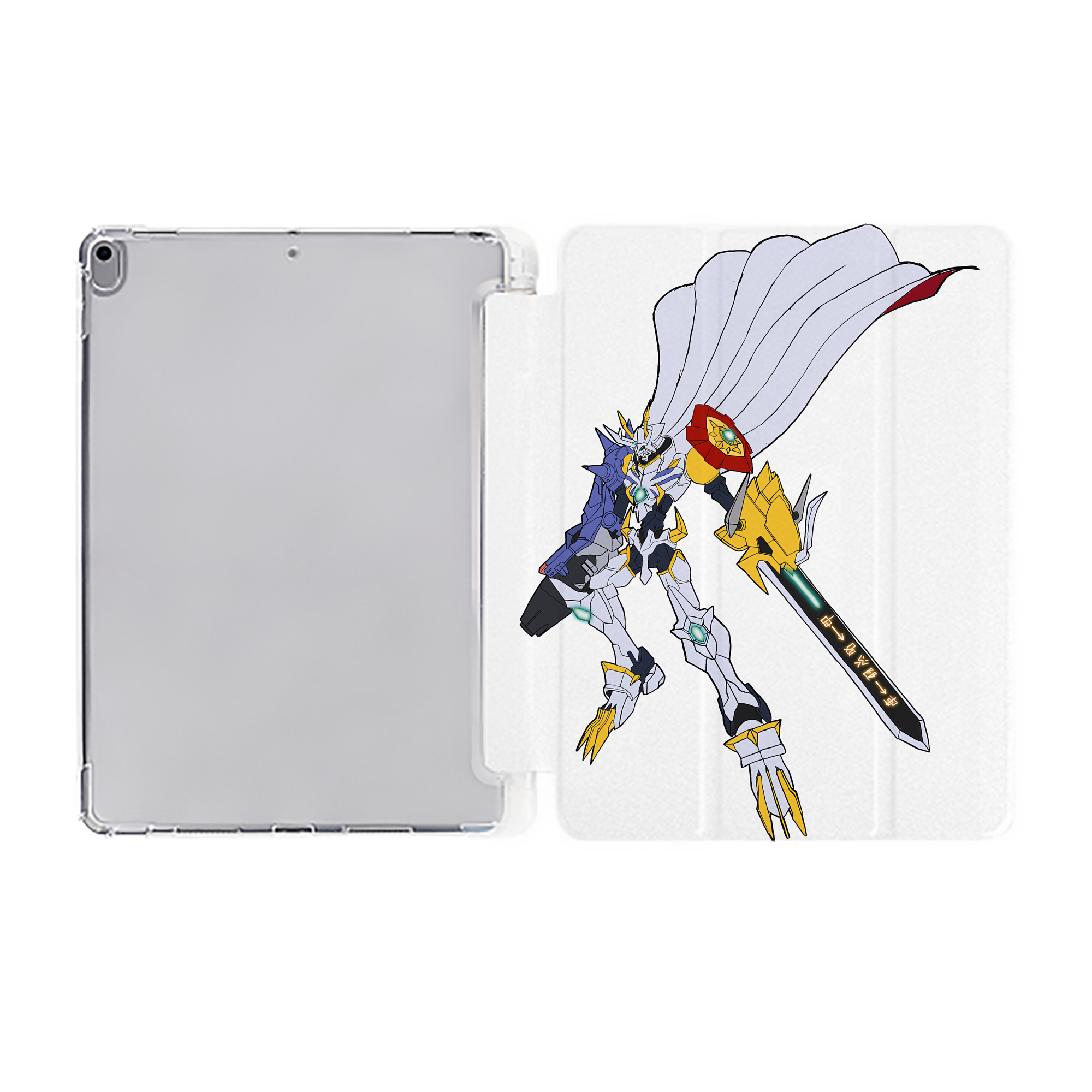 （画像用） Digimon デジタルモンスター/デジモン IPad ケース ペン収納付き 三つ折りスタンド PUレザー×シリコン 対応機種9.5/10.5/10.9インチ